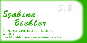 szabina biehler business card